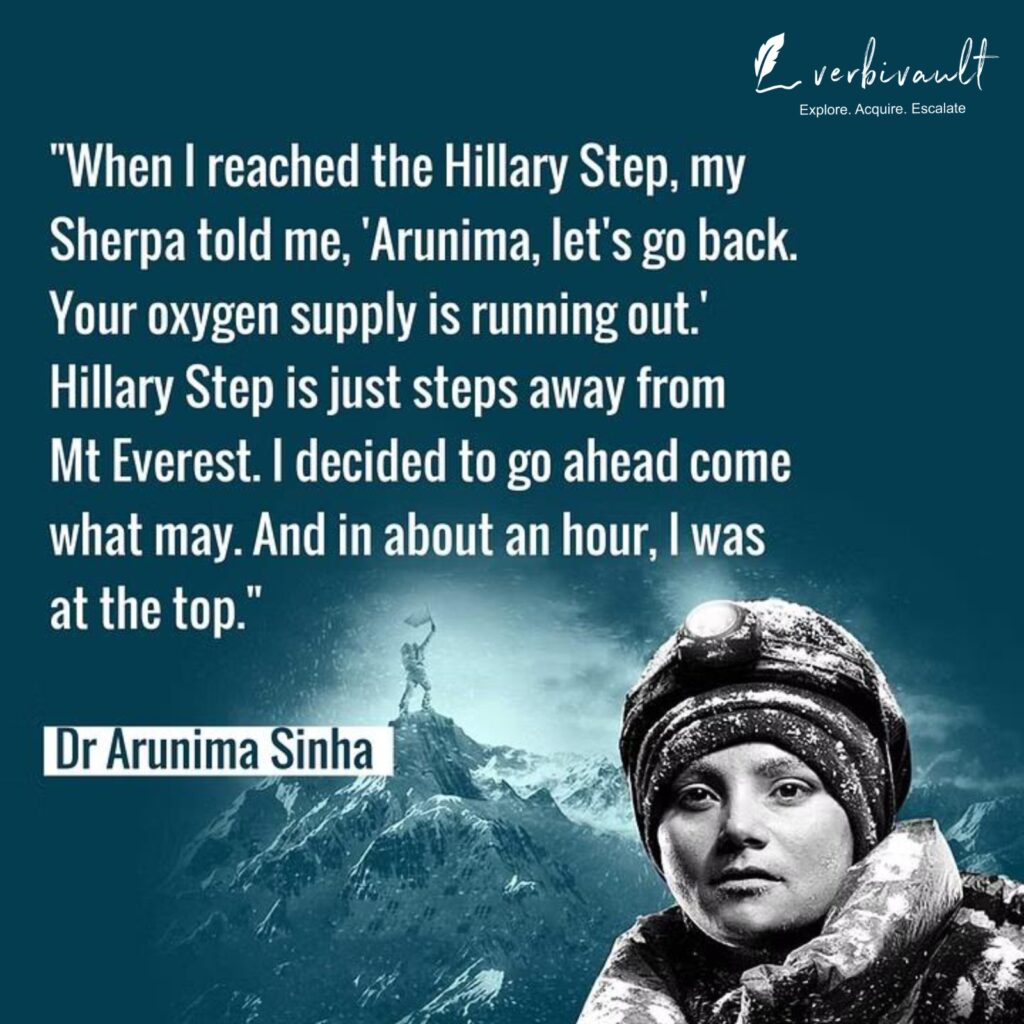 Arunima Sinha, also known as the 'Real Iron Lady' of India